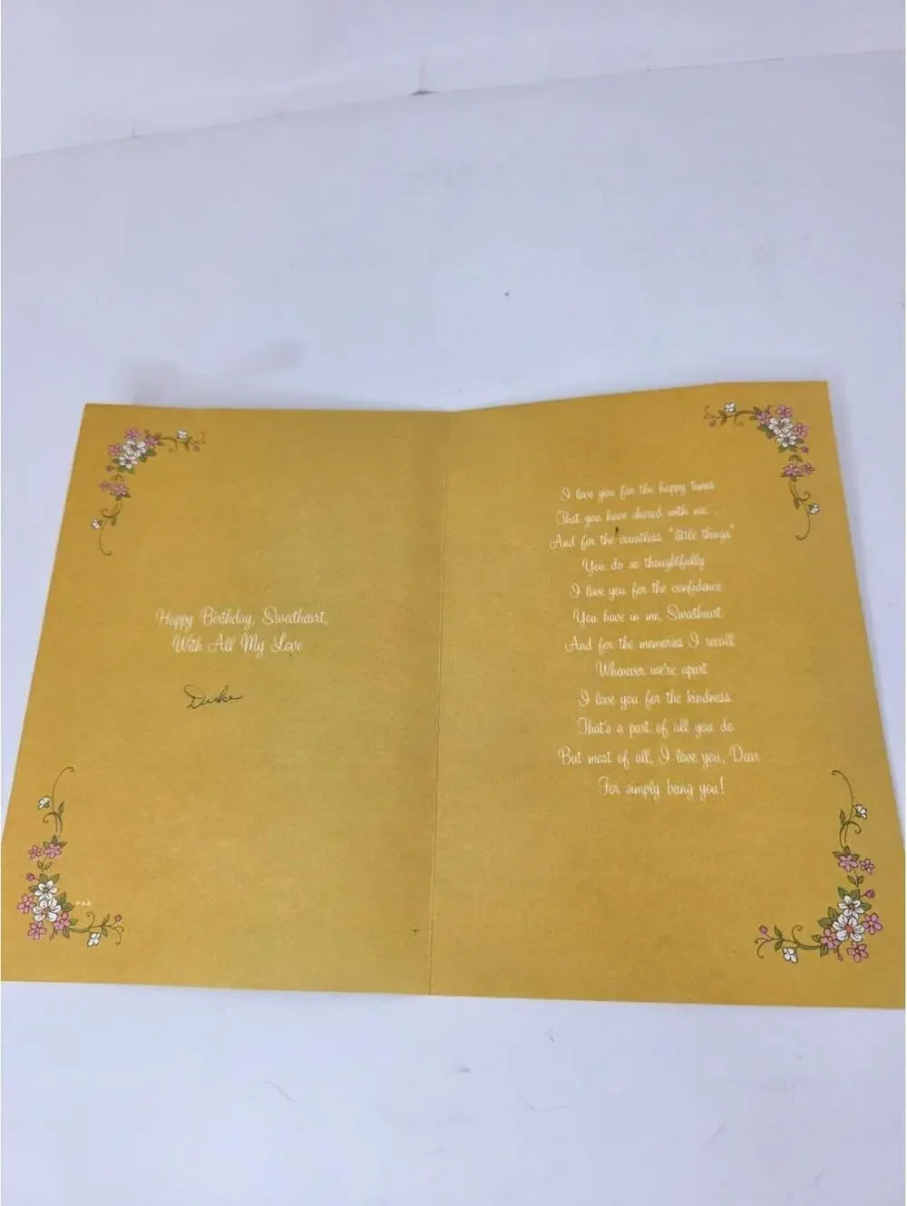 Beautiful Vintage Greeting Card To Wife Birthday